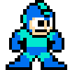 Mega Man, blinking idle animation