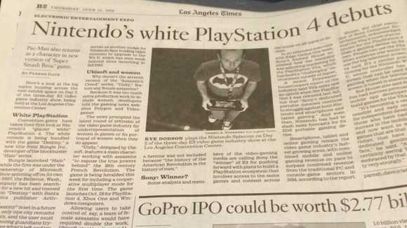 Headline: Nintendo's white Playstation 4