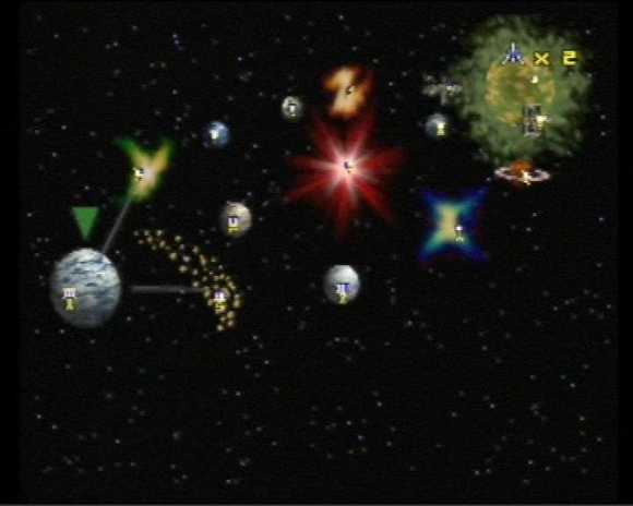 Star Fox 64 Nintendo 64 map of the Lylat System